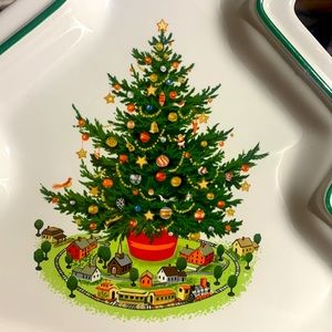 Tree Shaped Plate Dish Christmas Heritage Pfaltzgraff